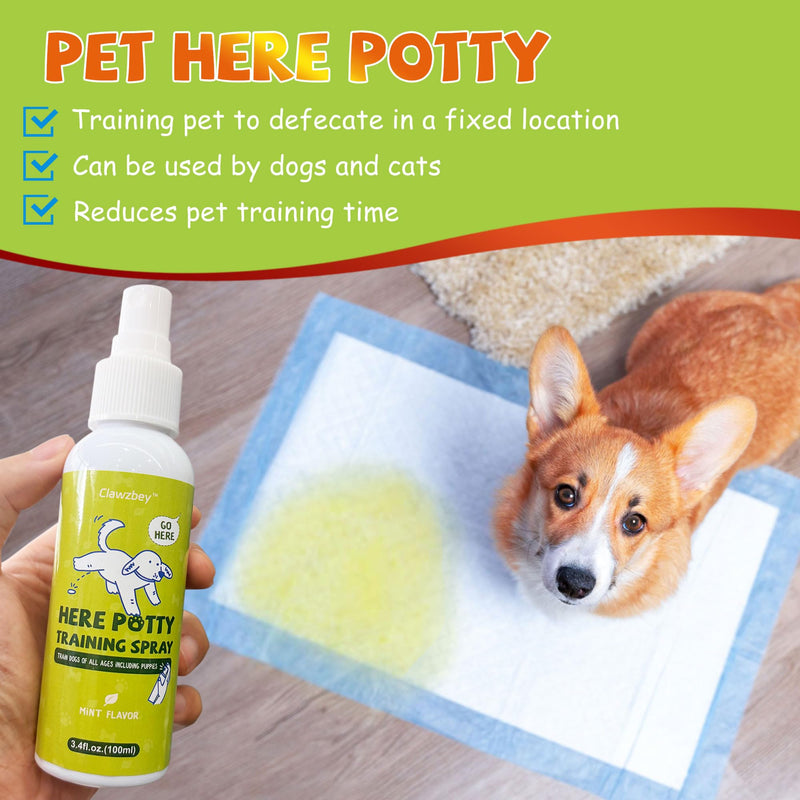 Dog Potty Training Spray Set, No-Go Spray & Here Potty Training Spray, Puppy Essentials, Stops Urination & Marking, Indoor and Outdoor Use (1.7 fl oz, 2 Pack) 1.7 fl oz Each