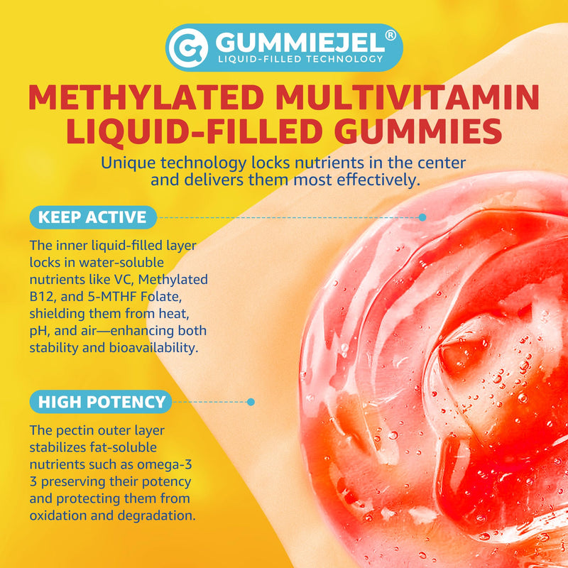 Kids Multivitamin Gummies with Iron, Sugar Free Kids 4+ Methylated Vitamins | Daily Vitamins + Algae Omega 3(DHA & EPA), Probiotics, D3, MethylFolate, B12, B6, Zinc, Biotin, Healthy Growth, Immune, 60 Ct 60 Count (Pack of 1)