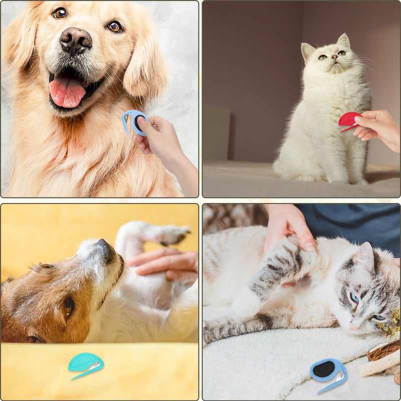 4pcs Pet Knotting Comb, Pet Knot Opener Cat Shedding Brush Pet Grooming Comb Pet Dematting Combs Dog Knotting Blade Comb Hair Removal Tool for Dog Cat Medium Long Hair - BeesActive Australia