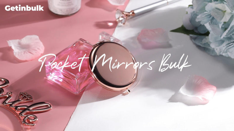 12 Pieces Compact Mirror Bulk, 1x/2x Pocket Mirror, Rose Gold 2.5"L x 2.5"W 12