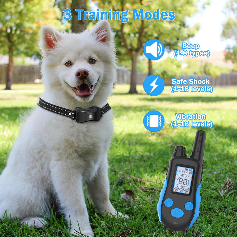 Dog Training Collar with Remote 3300Ft, Dog Shock Collar with Remote Control, 3 Training Modes, IPX7 Waterproof Rechargeable E-Collar Fit for Large Mid Small Dog - BeesActive Australia