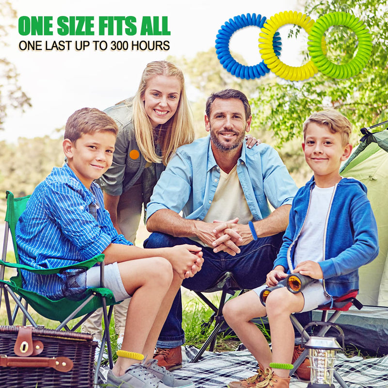 Mosquito Repellent Stickers 300 Pcs, DEET Free Mosquito Patches with 3 Pack Individually Wrapped Mosquito Repellent Bracelets for Kids and Adults Indoor Outdoor - BeesActive Australia