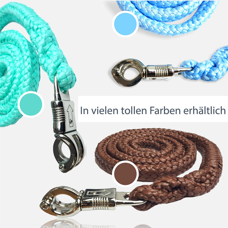 Lead rope with panic hook | for horses, ponies, shetty, donkeys | Tie rope in many stylish designs | Length 1.60 m (Mint) Mint - BeesActive Australia