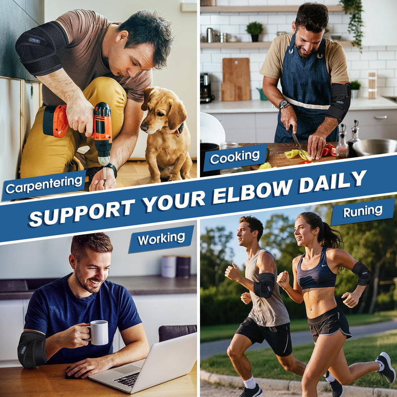 Elbow Brace, Elbow Splint for Cubital Tunnel Brace for Sleeping-Immobilizer for Ulnar Nerve Brace Elbow Pain fit Men & Women Black One Size - BeesActive Australia