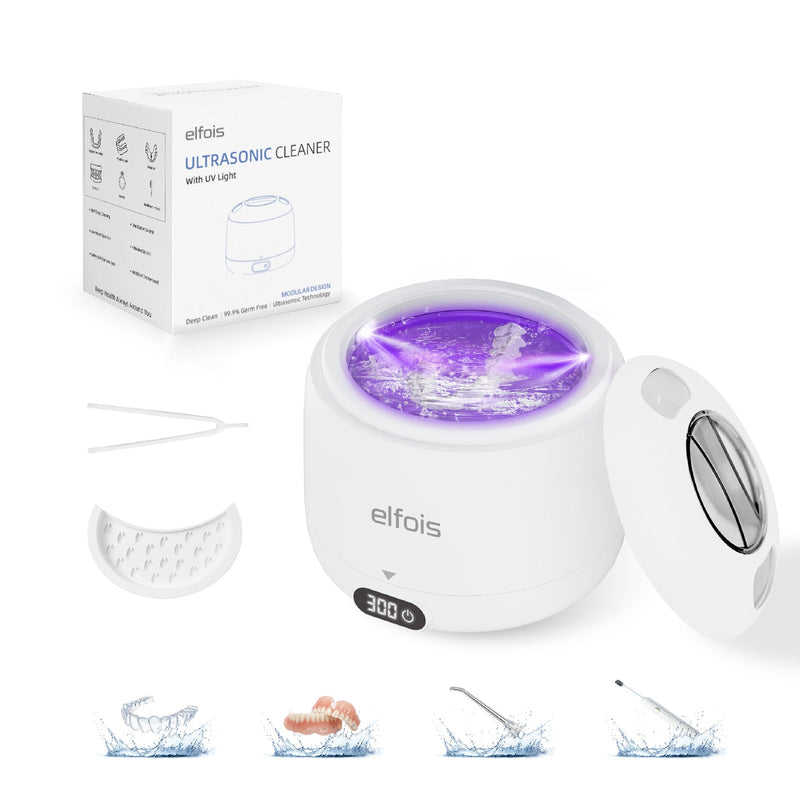 Ultrasonic Retainer Cleaner Machine with UV, 45kHz, Dental Pod