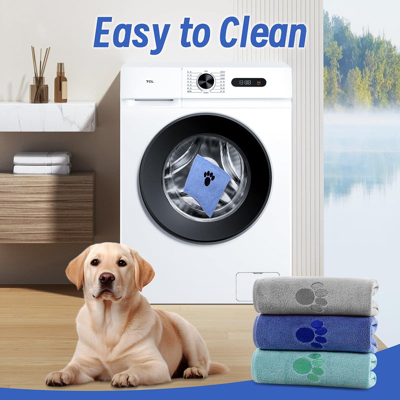 QYRDBGY Dog Towel, Pack of 3 Dog Towels 75 x 35 cm Microfibre Dog Towel Extra Absorbent Dog Towels for Small Medium Large Dogs or Other Pets - BeesActive Australia