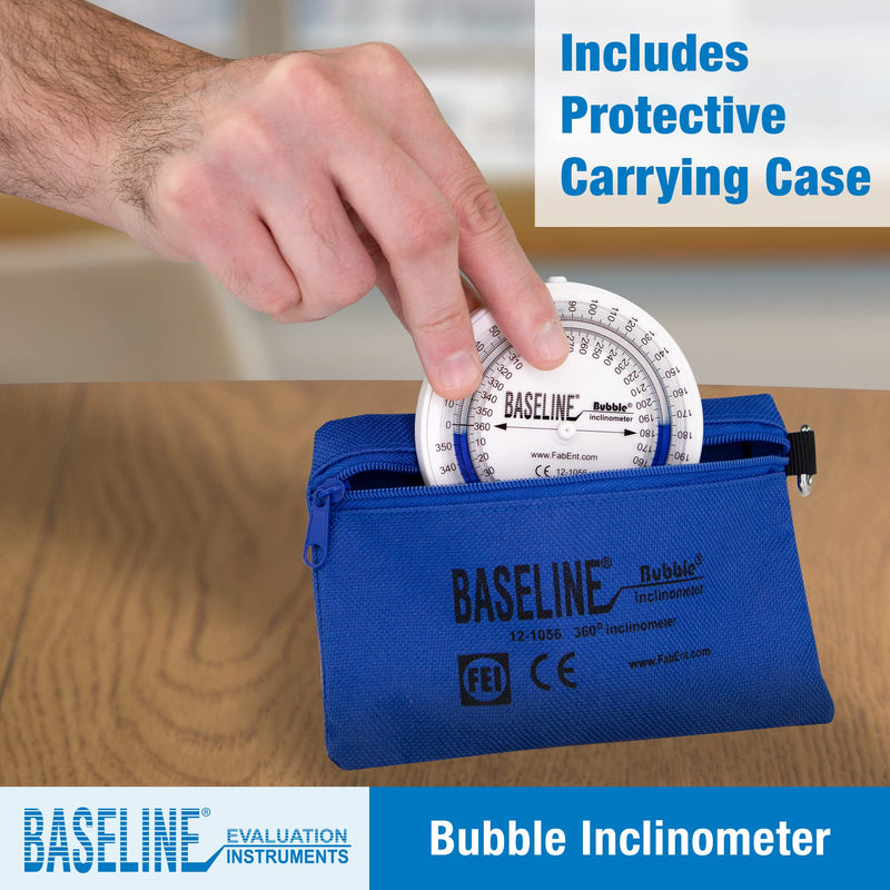 Baseline Bubble Inclinometer - Professional Easy To Read Range Of Motion Test For Physical Therapy, Rehabilitation, And Recovery With Carrying Case - BeesActive Australia