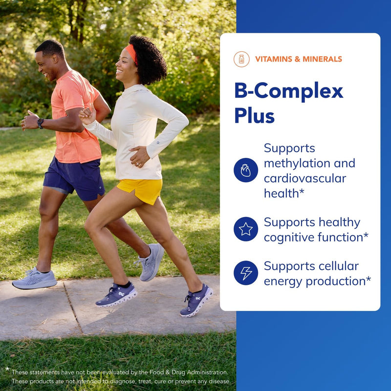 Pure Encapsulations B-Complex Plus, 120 Capsules | B Vitamins Supplement to Support Neurological Health, Cardiovascular Health, Energy Levels and Nervous System Support* Unflavored 120 Count (Pack of 1)