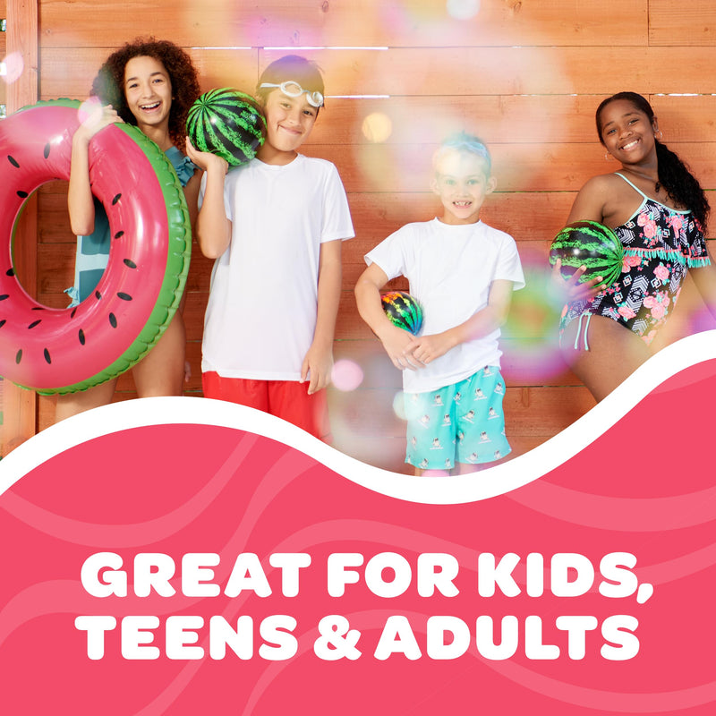 Watermelon Ball Lit - Glow in The Dark Pool Toy for Kids Ages 8-12, Teens, Adults - 9 Inch Swimming Pool Game for Family Fun 9" 9" Green LED Light-Up - BeesActive Australia