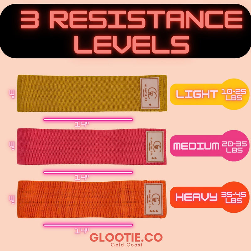 Fabric Resistance Bands for Working Out - Unbreakable Booty Bands Set - Exercise Bands for Resistance, Yoga, Pilates, Rehab and Home Workouts - Leg Workout for Women and Men - BeesActive Australia