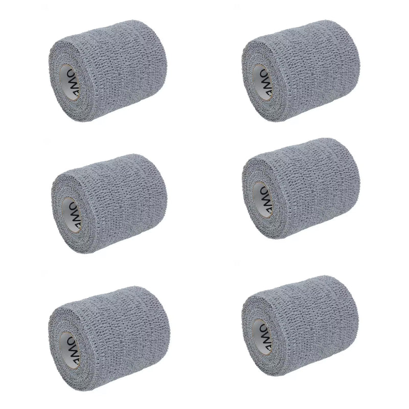 Powerflex 2" Stretch Athletic Tape - 6 Rolls, Grey - BeesActive Australia