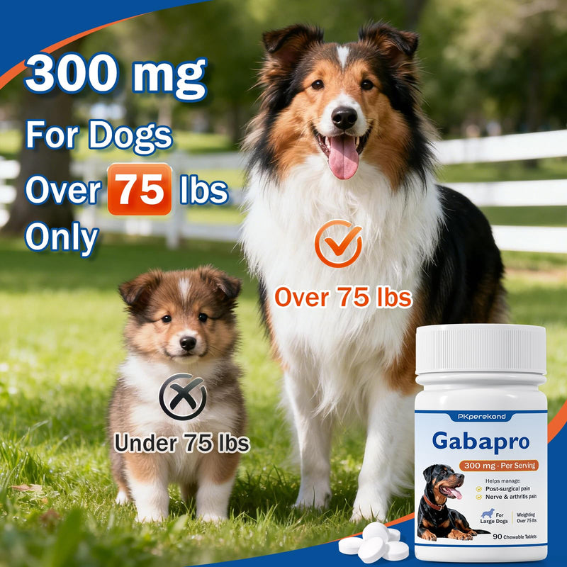 for Large Dogs, 300mg, Hip and Joint Support, Arthritis Comfort for Senior Dogs, Over 75 lbs, 90 Tablets