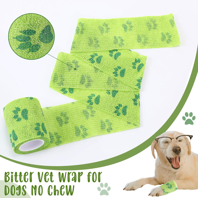 6 Rolls No Chew Bandage for Dogs Bitter Bandage Wrap for Dogs Wound Wrap, 2 Inches x 5 yd - BeesActive Australia