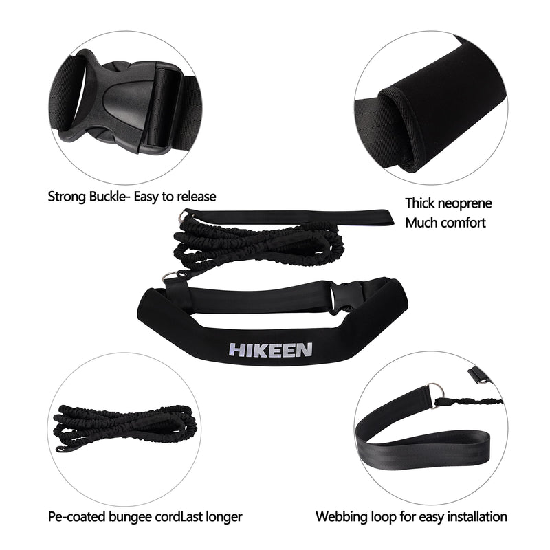 Hikeen Swimming Training Belt - 4M Tether for Swim in Place, Stationary Harness, Aquatic Resistance Belt swimming belts