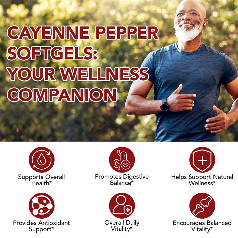 Cayenne Pepper Capsules with Turmeric & Beetroot – 12-in-1 Formula with Black Pepper Extract for Absorption – Vitamins D3, K2 & E – Supports Circulation & Antioxidant – 240 Softgels (80-Day Supply) Cayenne Pepper + Complex