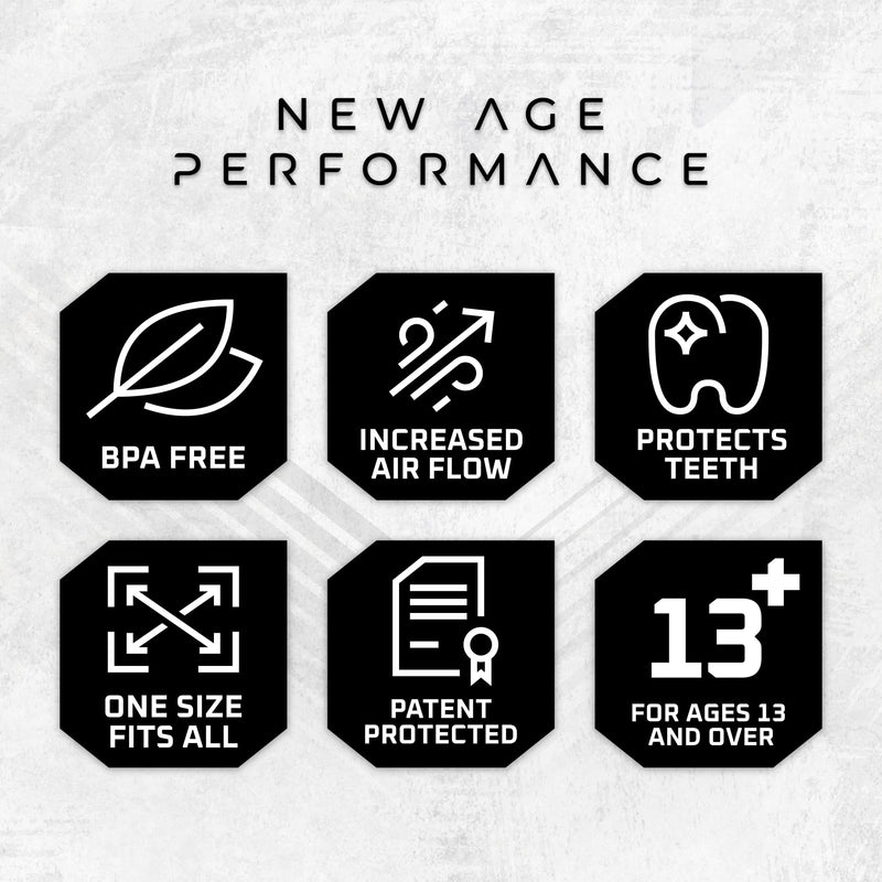 New Age Performance 5DS Universal Fitness Mouthpiece, Increase Athletic Performance for Endurance, Weightlifting & All Non-Contact Sports, Blue