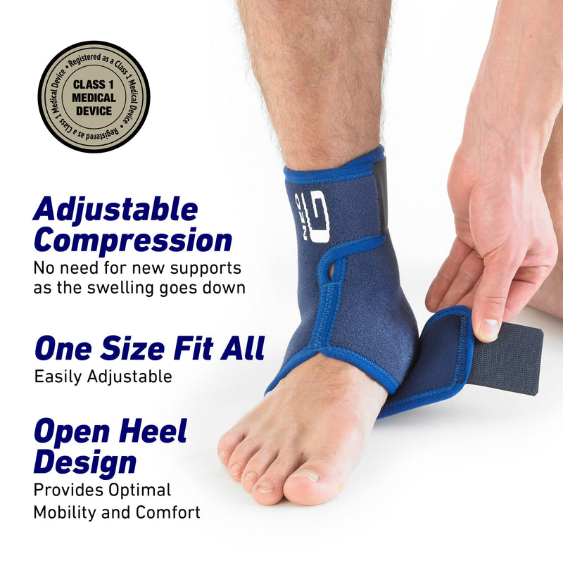 Neo-G Ankle Brace for Sprained Ankle, Weak Ankles, Ligament Damage, Ankle Brace for Arthritis - Adjustable Compression Neoprene Ankle Support - One size - Class 1 Medical Device - BeesActive Australia