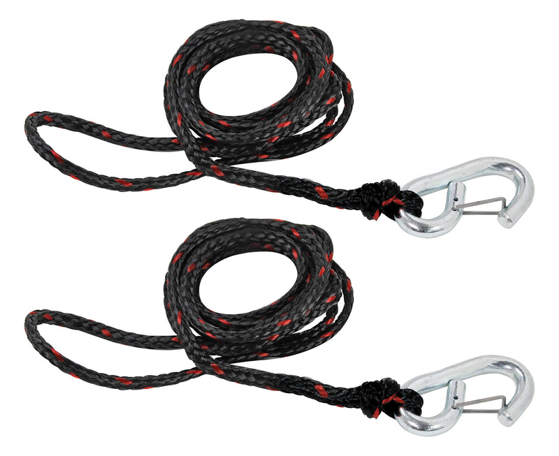 AIRHEAD AHDL-4 Bungee Dockline 4 Feet, Black/Blue/Red & Extreme Max 3006.6634 PWC 7' Dock Line with Zinc-Plated Snap Hook - Value 2-Pack - BeesActive Australia