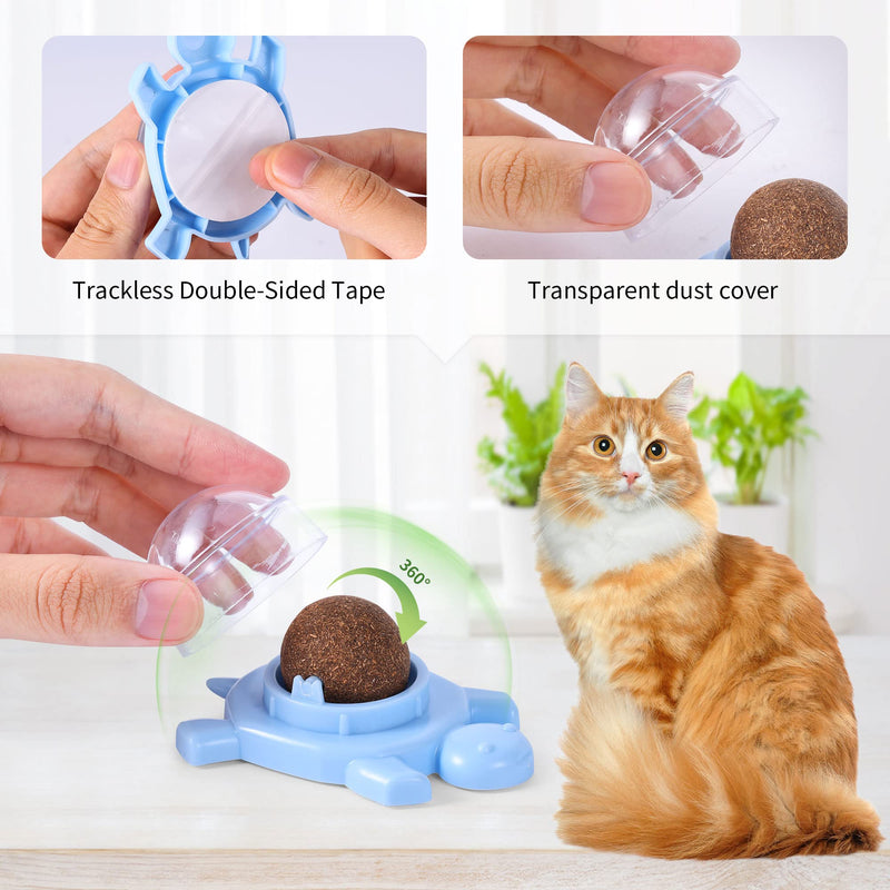 Catnip Ball ‖ Catnip Balls for Cats Wall: silvervine for Cats, 3-Piece Silvervine Catnip Cat Toys for Indoor Cats, Edible Cat nips Organic Ball, Cute Silvervine Cat Toy - BeesActive Australia