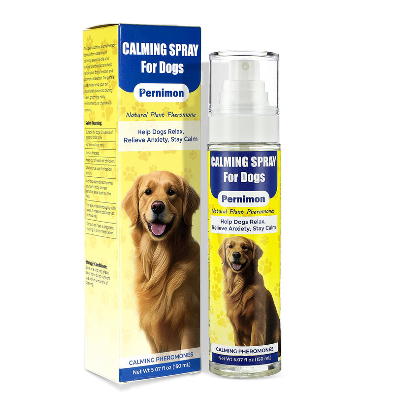 Calming Spray for Dogs 150ml, Pheromones Pet Dog Calming Spray to Help Reduce Anxiety And Stress, 100% Herbal Calming Spray, Adapt For Dogs Stay Calmer, Indoor and Travel Use