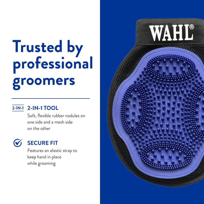 WAHL Professional Animal Equine Grooming Mitt - For Horse Care - Rubber Grooming Glove - Flexible Pet Grooming Glove - Horse Grooming Brush - BeesActive Australia