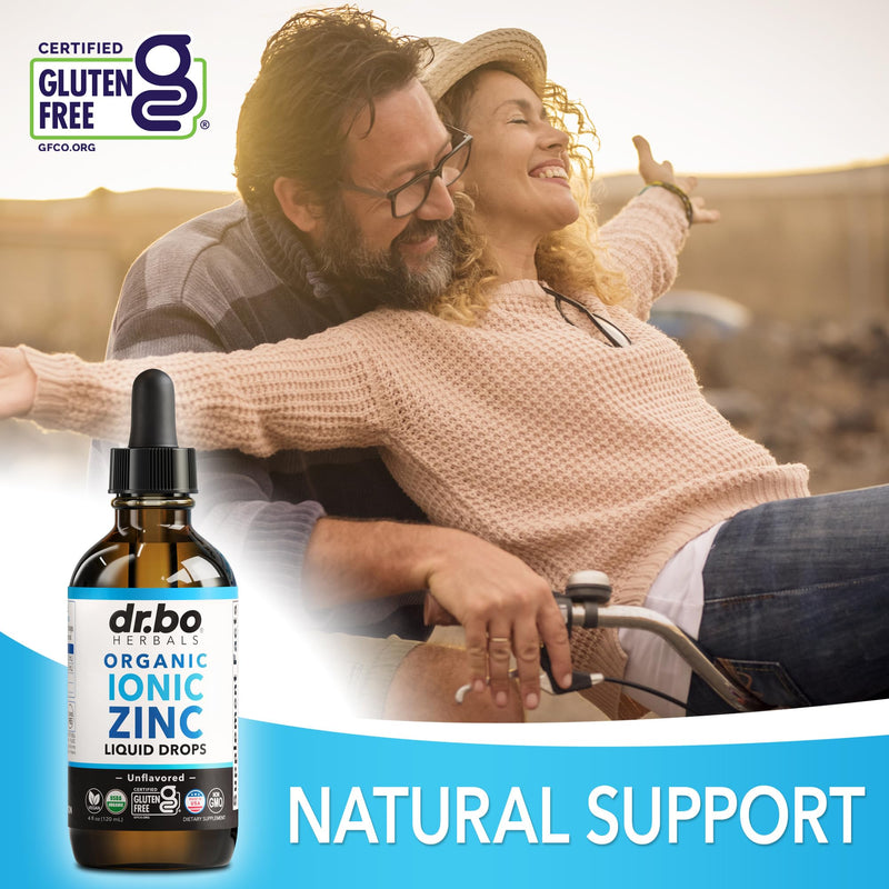 Zinc Supplements Liquid Drops Organic - Pure Organic Ionic Liquid Zinc Supplement Drops for Kids, Adults, Women & Men - Vegan, Skin Immune Support Supplements for Toddler Kids, Adults, Women, Men 4 Oz