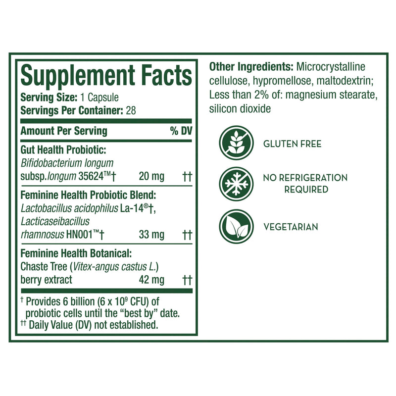 Align Probiotic, Women's Dual Action, Probiotics for Women, Multi-Strain Probiotic with Chaste Tree, Supports Feminine Health, Soothes Occasional Abdominal Discomfort, Gas, Bloating, 28 Capsules - BeesActive Australia