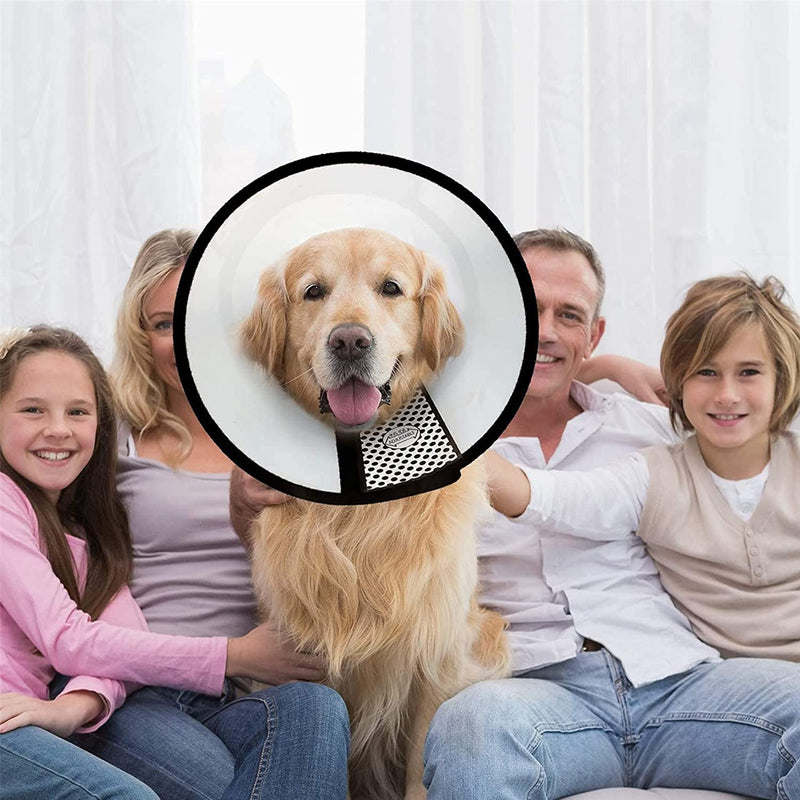SUQ Pet Cone Adjustable Neck Brace, Neck Brace for Pets, Pets Plastic Elizabethan Collar Protective Collar, Anti-Biting Licking Safety Neck Cover (42-47cm, 100 Pounds+) (42-47cm) Neck Circumference - BeesActive Australia
