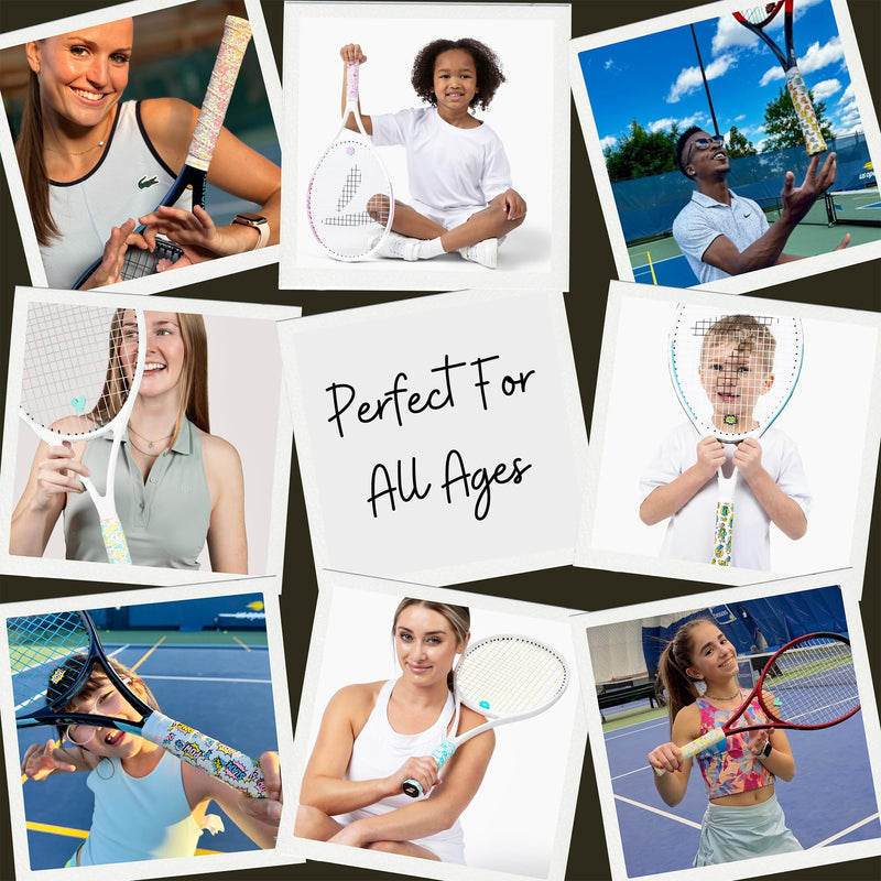 Tennis Tape & Dampener Set - 2 Tacky 45” Long x 0.98” Wide Racket Handle Overgrips & 1 Matching Ping Dampener Turquoise - BeesActive Australia