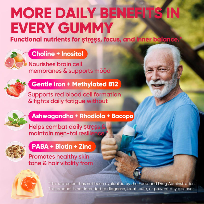 Methylated Vitamin B Complex Gummies for Women & Men, High Dose 2000 mcg Methyl B12, Liposomal Super All B Vitamins Methylfolate, B1, B2, B3, B5, B6, B7, Vitamin C, Choline for Energy, Focus, 60Counts 60 Count (Pack of 1)