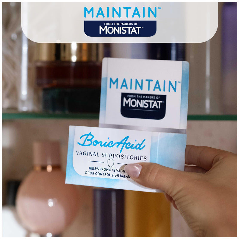 from The Makers of Monistat, Maintain Boric Acid Suppositories for Women, 600 Mg of Boric Acid, 30 Ct, 1 Pack - BeesActive Australia