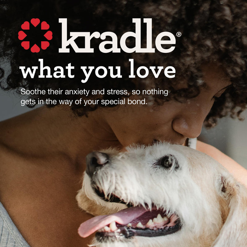 Kradle Calming Chews - Daily Stress Relief Support for Dogs - Bite Size, Chicken Flavor - Human Grade Calming Chews with Soothing Ingredients - for All Dog Breed & Sizes - 75-Count Jar Soft Chews - PawsPlanet Australia