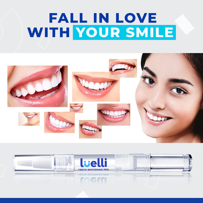 Teeth Whitening Pen for White Smile: 4 Pcs Teeth Whitening Gel - No Sensitivity Teeth Whitener Essence Pen - Tooth Stain Remover Pens with 35% Carbamide Peroxide - Best Teeth Whitening Kit for Adults Unflavored - BeesActive Australia