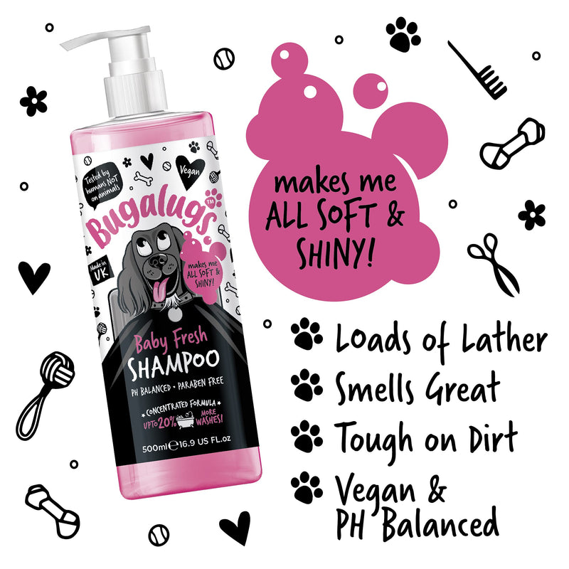 Baby Fresh Dog Shampoo 16.85 FL Oz Dog Grooming Shampoo Products for Smelly Dogs with Baby Powder Scent, Best Puppy Shampoo Baby Fresh, Shampoo Conditioner, Vegan pet Shampoo Professional - PawsPlanet Australia