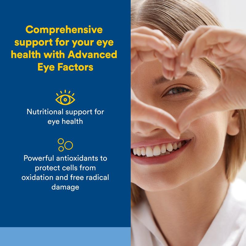 Natural Factors, Advanced Eye Factors, Antioxidant Support for Healthy Vision with Lutein and Zeaxanthin, 60 Capsules