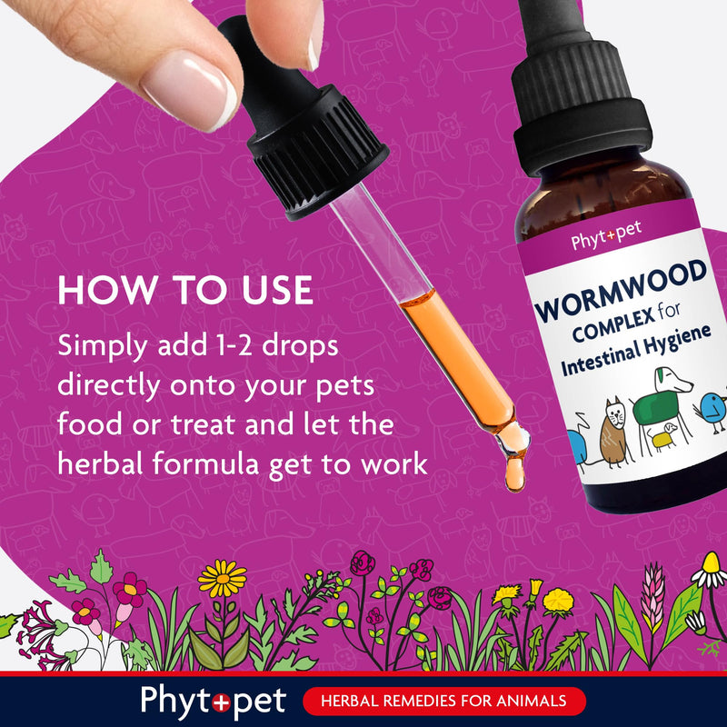 Phytopet Wormwood Complex, All Natural Pet Remedy Intestinal Hygiene, Health and Wellbeing, Herbal Supplements for Dogs and Cats, 30ml - 100% Herbal Phytopet Pet Supplies