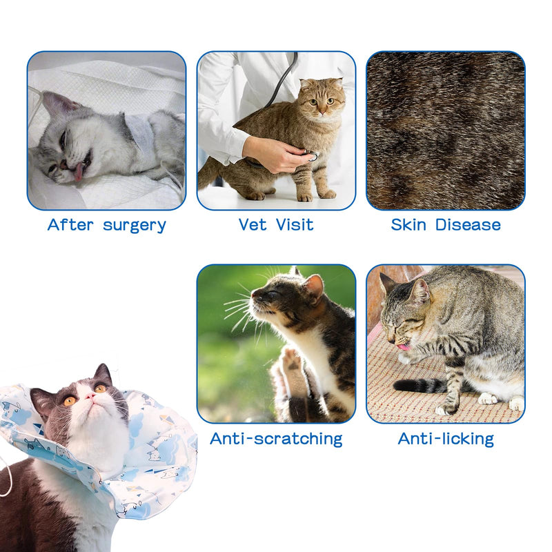 Protective collar soft soft collar cat collar for cats leak protection for cats adjustable protective collar for cats after injury surgery (size S) is 12-25 cm - BeesActive Australia