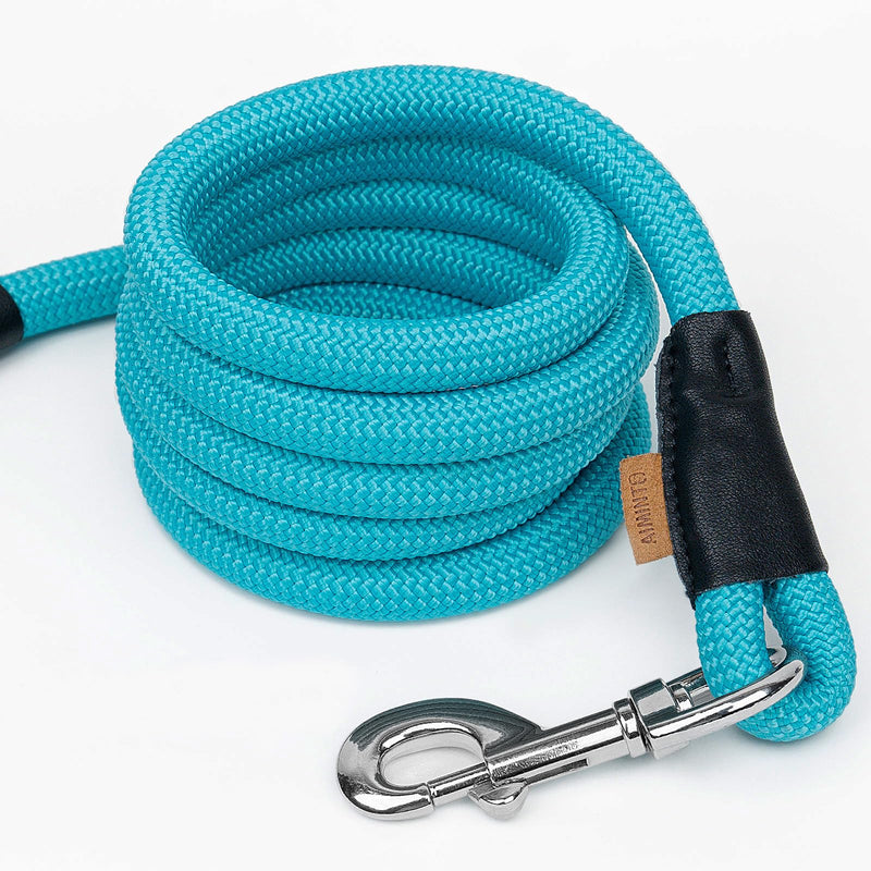 Dog Leash, Braided Rope Traction – Walking Training Lead for Medium/Large Dogs ((1/2") - 6FT, Light Blue) (1/2") - 6FT - BeesActive Australia