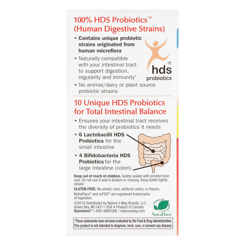Nature's Way Fortify Optima Probiotic for Adults, 100 Billion Live Cultures, 16 Strains, Supports Digestive and Immune Health*, Plant-Based Prebiotic Fiber, 30 Capsules (Packaging May Vary)