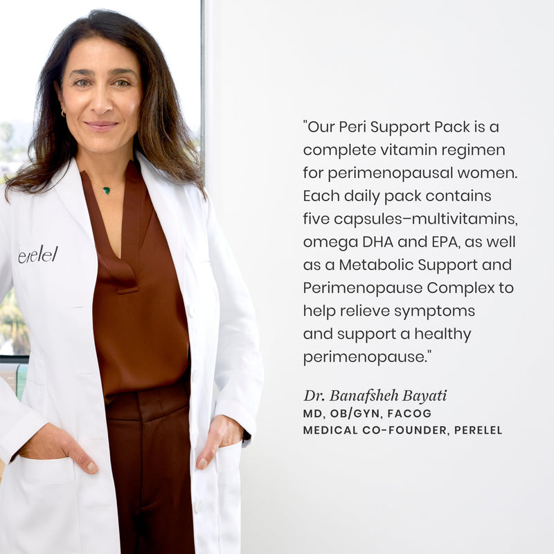 Perelel Perimenopause Support Vitamins for Women, Multivitamin and Omega 3 | Womens Nutrition Support & Overall Wellness, L-Theanine, Ashwagandha, & Berberine, Gluten Free, Non-GMO, 30 Daily Pill Packs