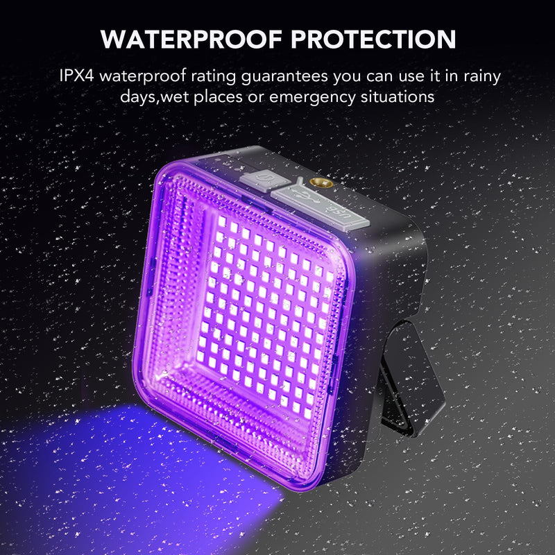 UV Flashlight Black Light 2400 mAh Rechargeable Battery,100 LED 395 nM Ultraviolet Blacklight Pet Urine Detector for Dry Dog/Cat Urine Stains Detection, Bed Bug, Scorpions Finder UV Black Light - BeesActive Australia