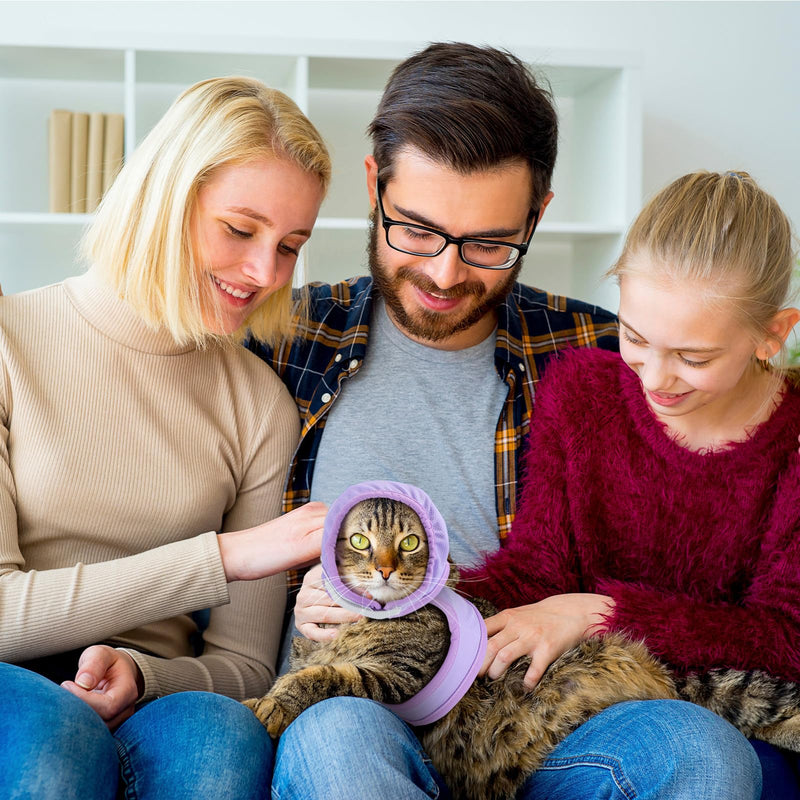 3 Pieces Cat Ear Covers Anxiety Relief Dog Calming Hood Stretchy Pet Snood Cats Ear Neck Scarf Wrap Dogs Pets for Grooming Bath Drying Noise Protection Winter Warm - BeesActive Australia