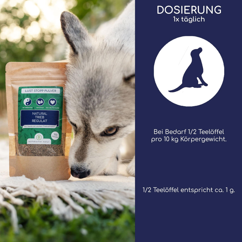 Drive stop dog powder - monk's pepper for male dogs, natural hormone regulation, behavior optimization, 100g - BeesActive Australia