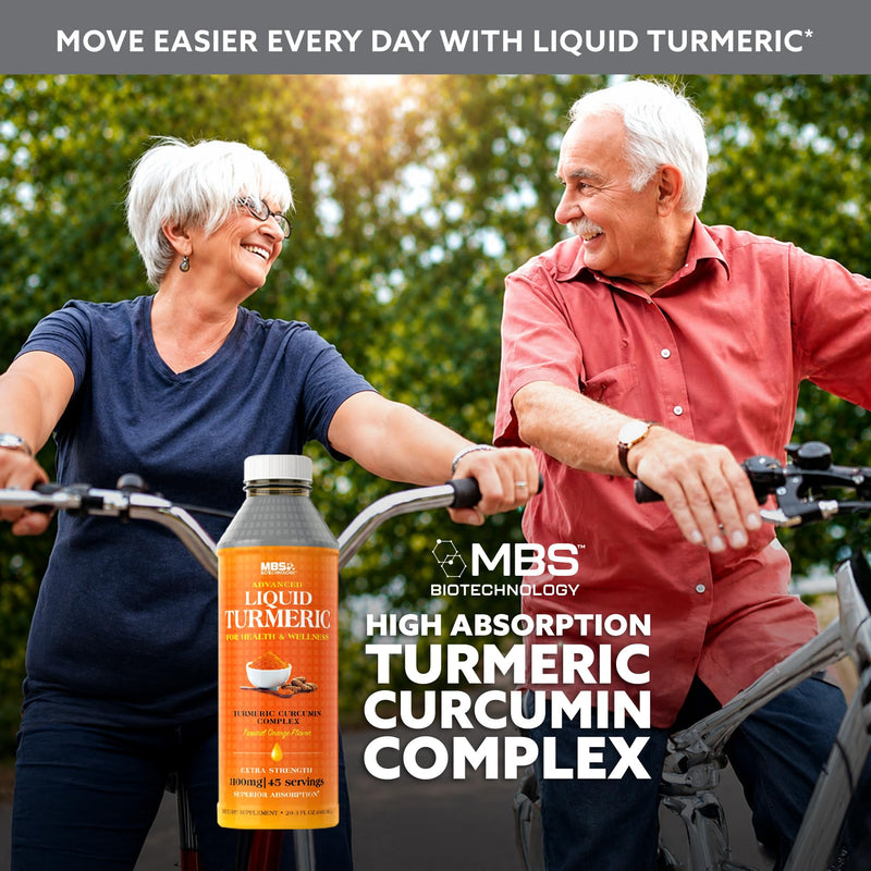 Advanced Liquid Turmeric – High Absorption Curcumin with Black Pepper & Vitamin D3 for Maximum Bioavailability – Joint, Inflammation & Immune Support – 20.3 fl oz