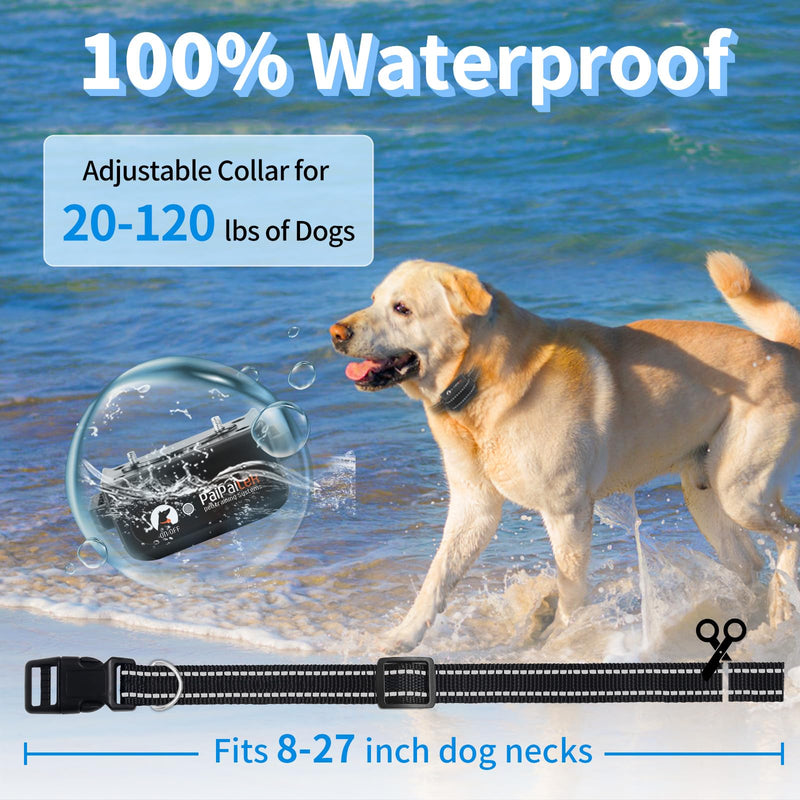 PaiPaitek 2 in 1 Dog Bark Collar and Training Collar - Smart Bark and Shock Collar Combo, Automatic Bark Collar for Large Dog with Remote 3300ft Range & Waterproof PD526-1-TIO-Black - BeesActive Australia