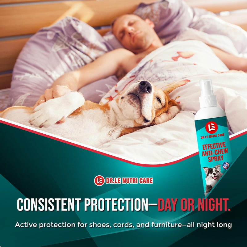 Dr.Le Nutri Care No Chew for Puppy, Dogs & Cats - Extended Formula - Made in USA - 237mL (8 fl Oz) - Multi-Surface Application – Safe, Bitter Deterrent – No Residue or Stains