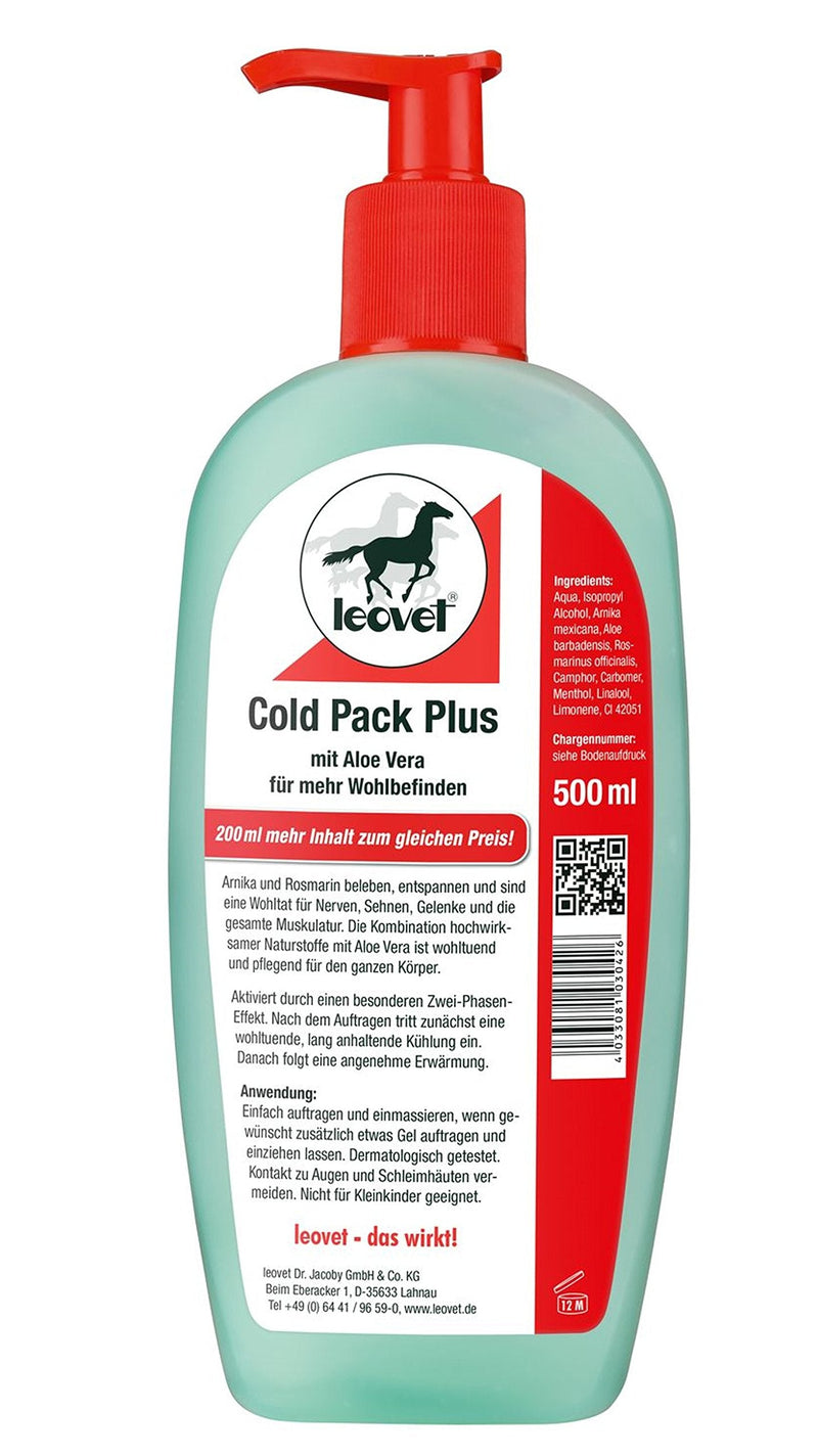 Leovet Apothekers Horse Ointment Cold Pack Plus 500 ml Dispenser