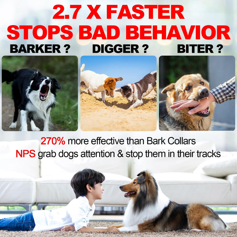 AICase Anti Barking Device,Dog Barking Control Devices,Rechargeable Ultrasonic Dog Bark Deterrent up to 16.4 Ft Effective Control Range Safe for Human & Dogs Portable Indoor & Outdoor