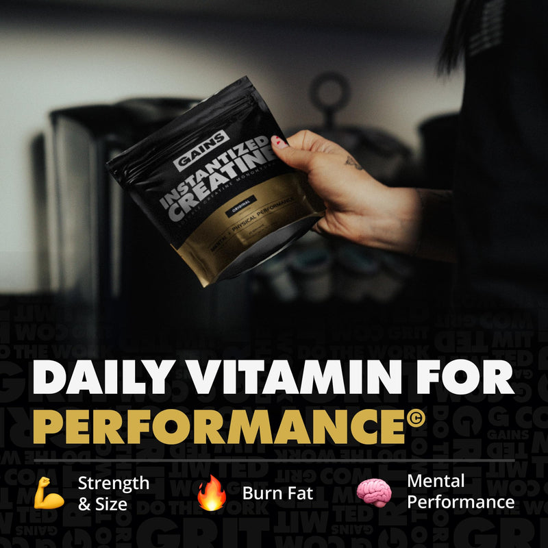 Gains in Bulk Instantized Creatine Monohydrate for Women and Men, Soluble Creatine Powder, Supports Muscle Building, Strength and Performance, Bodybuilding Supplements, Unflavored, 30 Servings 5.29 Ounce (Pack of 1)