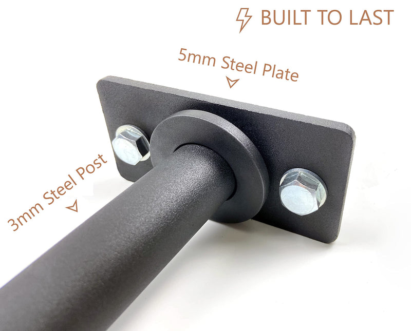 Trenbon Standard Wall Mount Weight Plate Holder for 1" Standard Weight Plate & Wall Mount Storage, 100lb Capacity (Black Single) - BeesActive Australia